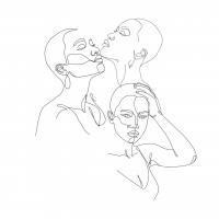 stopwatch line art with strike through